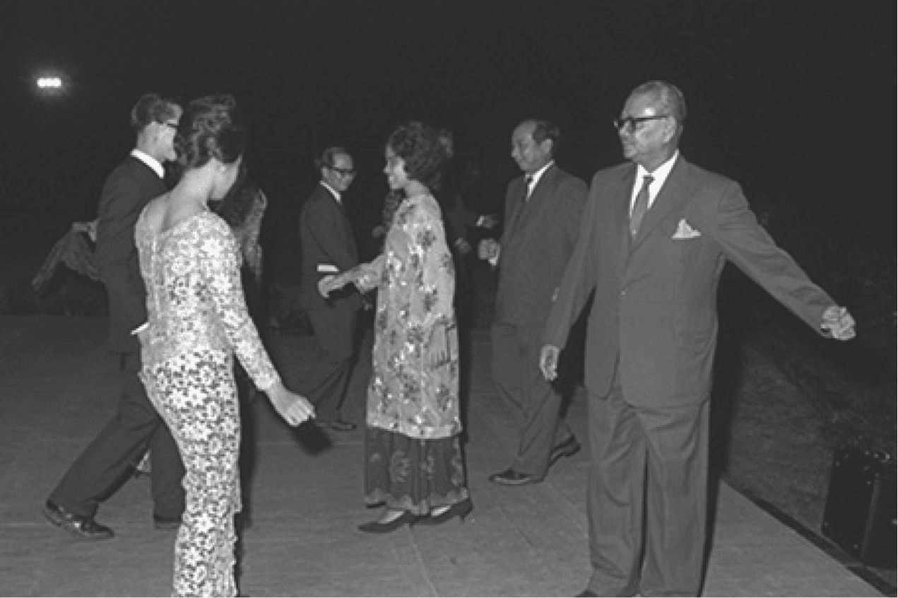Dignitaries dancing